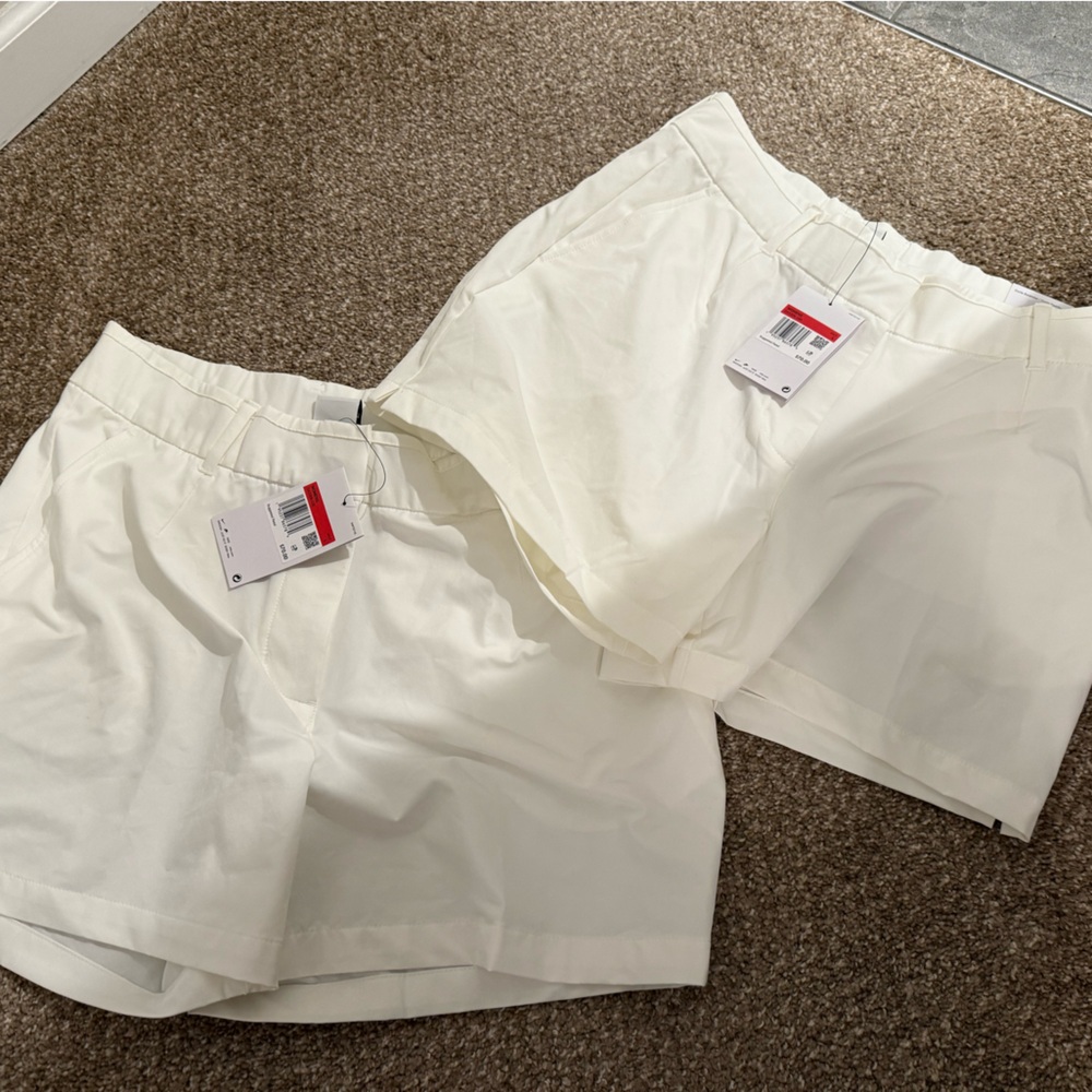 Nike White Athletic Shorts Lightweight Performance